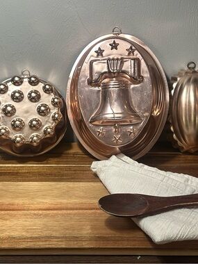 Copper Jelly Mold Starter Set! - (set of 3) Wall Decor / Bakeware Decorative